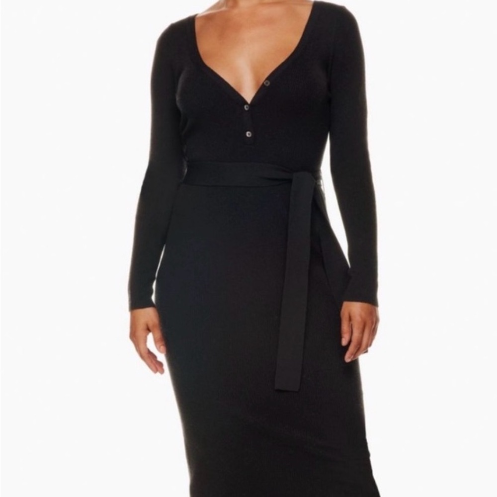 Aritzia The Group Babaton Henley Wool
Blend Sweater Dress
